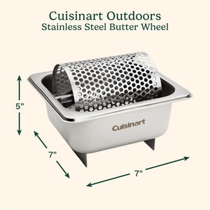 Rouleau à graisser en acier inoxydable, permet une application uniforme du beurre et crée une croûte dorée et croustillante ; <span class=keywords><strong>grill</strong></span> de cuisine - Product Image 2