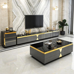 Gabinetes de unidad de <span class=keywords><strong>TV</strong></span> de lujo 2023, soporte de <span class=keywords><strong>TV</strong></span> moderno, gabinete de suelo de <span class=keywords><strong>TV</strong></span>, unidad pequeña, sala de estar, mesa de té, muebles combinados - Product Image 1
