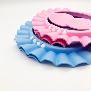 Bonnet de douche et de lavage de cheveux pour bébé, réglable, 3 pièces, imperméable, avec protection des oreilles pour enfants, en matériau EVA - Product Image 1