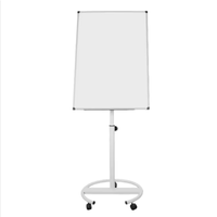 Tableau blanc magnétique à hauteur réglable avec cadre en aluminium, tableau à feuilles mobiles, 60x90cm, pliable