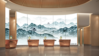 Vidrio Artístico Laminado, Vidrio Decorativo Sólido, Vidrio Decorativo Laminado Abstracto de Alta Gama para Hoteles, Villas y Oficinas