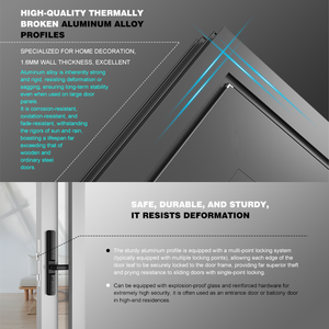 باب جرار بانورامي معتمد من الألومنيوم موفر للطاقة زجاج مزدوج للخدمة الشاقة باب جرار متعدد الألواح - Product Image 5