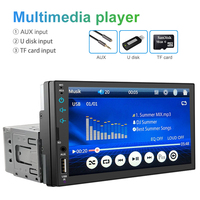 Estéreo para Auto 7023 de 1 Din con Pantalla Táctil de 7 Pulgadas, Radio y Reproductor MP5 Automotriz
