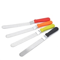 Espátulas de creme de bolo, espátulas de creme de 10 polegadas de aço inoxidável com alça de plástico, ferramentas de cozimento à venda quente