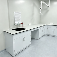 Banc de laboratoire robuste tout en acier, table de laboratoire anti-vibrations avec pieds réglables pour laboratoire de physique