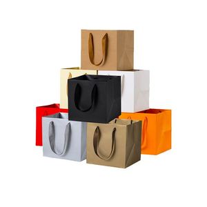 Art <b>Big</b> square Bottom Paper Gift Wrapping Bags Bag Packaging <b>Handbag</b> for Flowers - Product Image 3