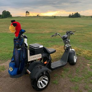 Scooter de golf électrique à trois roues avec pneus larges, GPS, pliable et étanche, moteur 2000W/3000W, batterie au lithium, porte-sac - Product Image 2