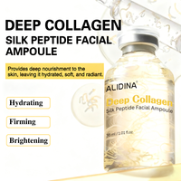 Kit de Soins Anti-Âge et Nourrissant GZ : Sérum Ampoule Visage au Peptide de Soie GHK CU Rose, PDRN et Collagène, Essence Protéinée de Soie