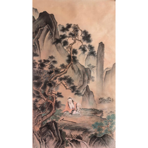 Handcrafted Silk Chinese Landscape <strong>Scroll</strong> Painting <strong>Customized</strong> Art Quality Certified <strong>Wall</strong> Decor - Product Image 4