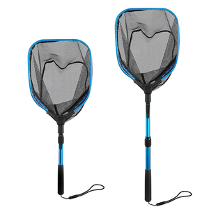 Épuisette de pêche télescopique pliable <span class=keywords><strong>en</strong></span> nylon de 102,5 cm (36*30 cm) à 3 sections pour la pêche <span class=keywords><strong>en</strong></span> <span class=keywords><strong>mer</strong></span> et la pêche à la mouche - Product Image 3