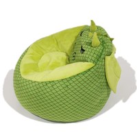 2023 intérieur confortable Dragon forme chaise longue doux enfants pouf chaise européen français tissu salon enfants chambre