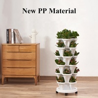 Système de culture hydroponique vertical pour fraises, jardinière en plastique pour légumes, jardin vertical intérieur/extérieur