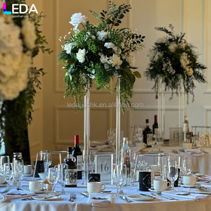 Support à fleurs en acrylique transparent de luxe LEDA, haute qualité, vente chaude, décoration de mariage - Product Image 1