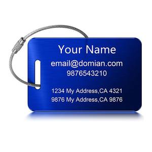 Wholesale Custom Logo Color Metal Travel Tags for <b>Suitcases</b> and Travel Bags Customizable Luggage Tags - Product Image 6