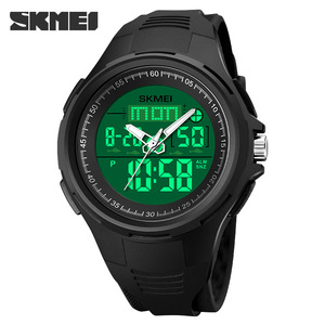 Skmei Men's Digital Sports Watch Black Lcd Display 5Bar Water Resistant Multi Function For Students And Teenagers - Product Image 1
