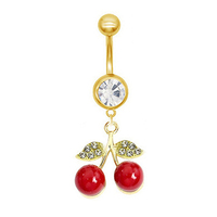 Nouveau piercing tendance pour le nombril en forme de cerise, nouveau piercing tendance pour le nombril pour femmes, bijoux de corps tendance 2026 pour femmes et hommes