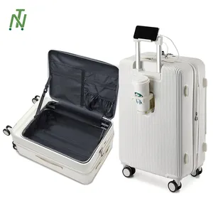 Factory Direct Wholesale Case Suitcase Box Packaging Business Travel Luggage For Outdoors With USB Charging Cup Holder