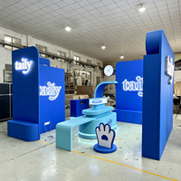 Stand d'exposition modulaire en bois de luxe sur mesure, installation en 30 minutes, durable et écologique, avec éclairage LED, pour salon professionnel, système de stand en coque PET