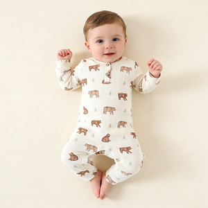 <span class=keywords><strong>Ropa</strong></span> para Bebés Recién Nacidos Hongbo, Estilo Europeo, Venta al por Mayor, Pijamas de Bambú y Algodón con Spandex, Manga Larga, Mono para Bebé de 0 a 12 Meses - Product Image 2