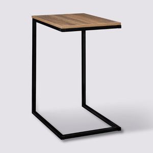 TABLE BASSE MOD. ALIAJ CM 35X45 H. 66.5 NOIR ET NOUGATIN - Product Image 1
