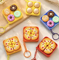 Jouet anti-stress réaliste en forme de dumpling ou de fruit, à presser, porte-clés, breloque de sac, pendentif de sac à dos, jouet sensoriel mignon