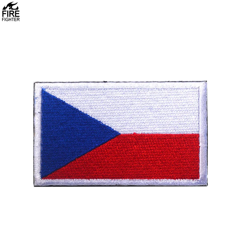 Tsjechische Vlag Patch Custom Hoge Kwaliteit Geborduurde Flarden Borduurwerk Badge Tactische Vlag Patch