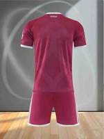 Ensemble de football domicile Atlético Madrid 24-25 pour homme, maillot personnalisé, short, logo, numéros, texte, 100% polyester