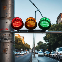 Module de remplacement de feux de signalisation LED pour parking avec boîtier PC résistant aux UV, alimenté par le réseau électrique, cœur rouge et vert