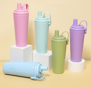 2026 Luxury Matte Stainless Steel Water Bottle Wholesale Custom Logo Insulated Vacuum <b>Flask</b> Gym Bottle <b>with</b> Handle and Spout - Product Image 3