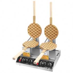 Máquina de Waffles Eléctrica Profesional de Doble Cabezal, Comercial, con Temporizador Digital y Termostato, para Waffles de Burbujas - Product Image 5