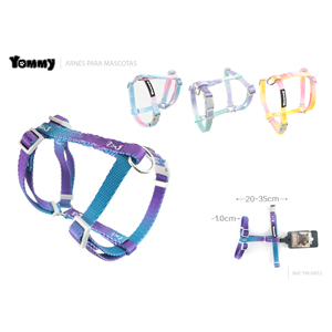 Imbracatura per animali domestici Yommy, colore sfumato, regolabile da 20-35 cm, per cani e gatti - Product Image 1
