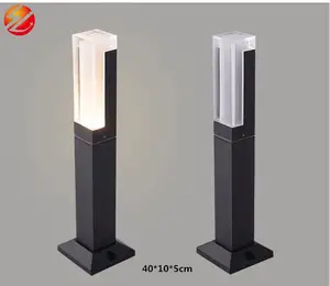 Lampe de pelouse LED imperméable avec pilier en aluminium, design moderne, éclairage d'extérieur, idéale pour un jardin, une cour, ou un sentier, nouveau design, 1 unité