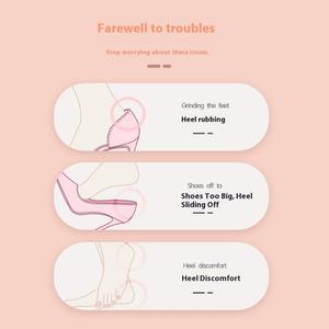 Semelles de confort sportif pour hommes et femmes Anti-chute Anti-usure Talon Petit changement Demi-Pad Sandales Été Gel de <span class=keywords><strong>Silicone</strong></span> absorbant la sueur - Product Image 3