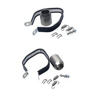 Tubo de escape modificado de 570 mm y 51 mm de diámetro, silenciador trasero universal para motocicleta con accesorios de montaje y adaptador - Product Image 2