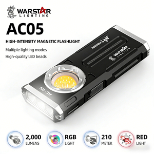 Linterna EDC Recargable USB Magnética <span class=keywords><strong>de</strong></span> 2800LM con Luz Lateral RGB, Resistente al Agua IP55, Regalo Perfecto para Entusiastas del Aire Libre - Product Image 2