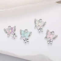 Süßer Schmetterling-Anhänger aus vergoldeter Legierung für Armbänder und Halsketten, Unisex