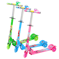 Trottinette pliante multifonctionnelle 3-en-1 pour enfants, bébés, avec démarrage électrique, trois roues pour l'extérieur