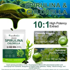 Acentiallabs Biologische <span class=keywords><strong>Spirulina</strong></span> Chlorella Softgel Supplement bevordert energie <span class=keywords><strong>Spirulina</strong></span> Chlorella capsules voor dagelijks welzijn - Product Image 3