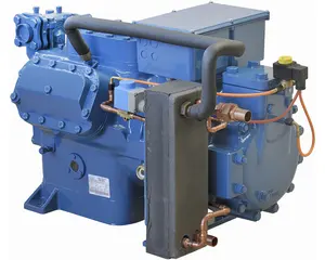Unidade do compressor do pistão de dois estágios do equipamento do condensador da refrigeração da sala fria de Frascold