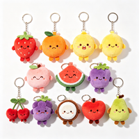 Porte-clés en peluche cerise personnalisé, pendentif fruit en peluche doux, cadeau promotionnel OEM ODM