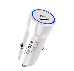Fast Charging <b>USB</b> <b>C</b> PD 30W Car Charger <b>Adapter</b> Mini <b>USB</b> <b>C</b> Car Charger with Box for Cell Phone for Car - Product Image 3