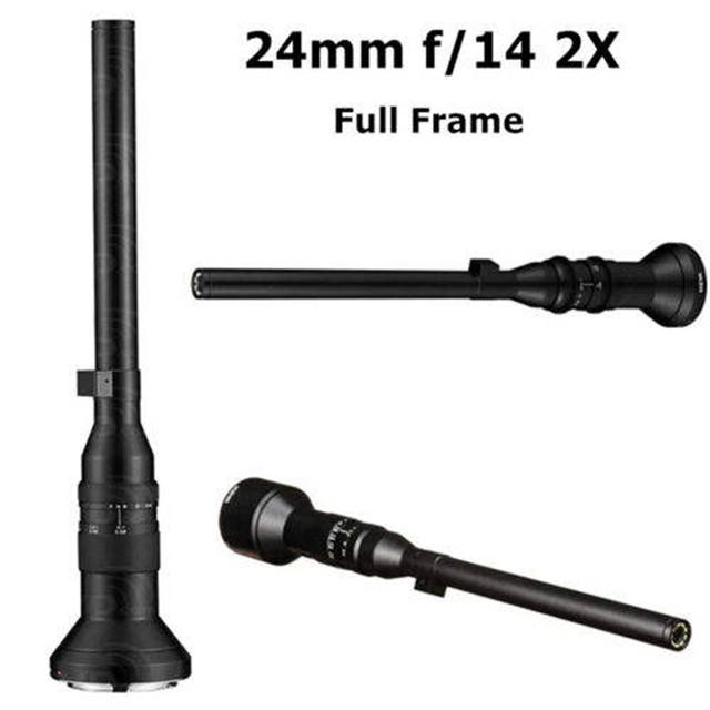 Venus Optics Laowa 24mm F/14 2x Macro Probe Lens Built-In Ring Light 85 Angle View Full Frame for for EF/ Z/