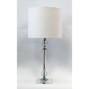 Simple creative combination of glass table lamp living room bedroom cloth decorative table lamp