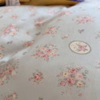 Parure de lit quatre pièces en coton 200TC bleu clair, style coréen, avec bordure en dentelle patchwork, résistante à la décoloration, toutes saisons (drap, taie d'oreiller, housse de couette)