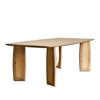 Table à manger rectangulaire en bois massif de style vintage Degas, pièce de designer luxueuse et rétro, personnalisable, antique, Chine