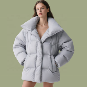 Vente en gros personnalisée manteaux pour femmes <span class=keywords><strong>chaud</strong></span> hiver <span class=keywords><strong>grande</strong></span> <span class=keywords><strong>taille</strong></span> travail écologique <span class=keywords><strong>grande</strong></span> <span class=keywords><strong>taille</strong></span> veste bouffante à la mode - Product Image 4