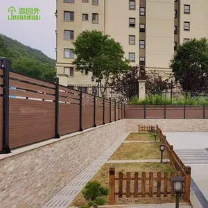 LinyuanwaiOEM環境に優しい木製プラスチック屋外フェンスパネルWPCフェンス