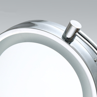 Cermin Rias LED Modern Premium dengan Rak Aluminium Krom, Sakelar Sensor Sentuh, Pencahayaan Depan Hangat, Peringkat IP44, Garansi 3 Tahun
