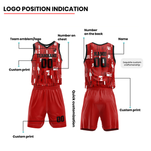 Maillot de <span class=keywords><strong>basket</strong></span>-ball personnalisé brodé DCY, meilleur design d'uniforme de <span class=keywords><strong>basket</strong></span>-ball, couleur blanc, design de maillot de <span class=keywords><strong>basket</strong></span>-ball blanc et rouge - Product Image 3