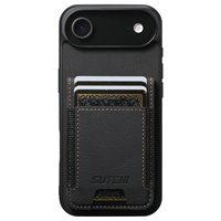 Coque de téléphone SUTENI pour iPhone 18 Pro Max avec bande élastique, porte-cartes et support, aspect givré, en similicuir de luxe, compatible 17 16 Plus 15 14 13 12